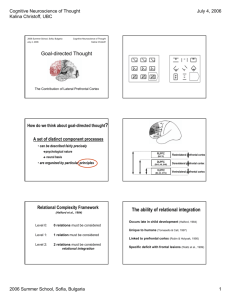 Goal-directed Thought The ability of relational integration