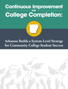 Continuous Improvement for College Completion