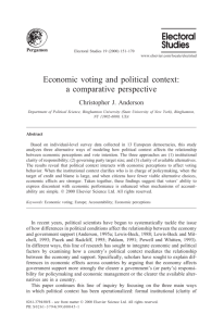 Economic voting and political context: a comparative