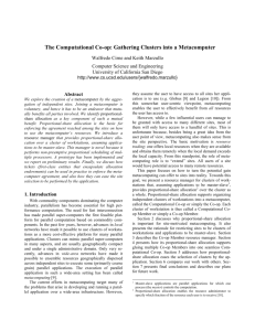 The Computational Co-op: Gathering Clusters Into a Metacomputer