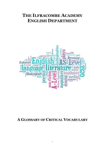 critical vocabulary - Ilfracombe Academy