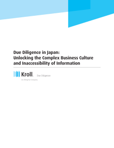 Due Diligence in Japan: Unlocking the Complex Business