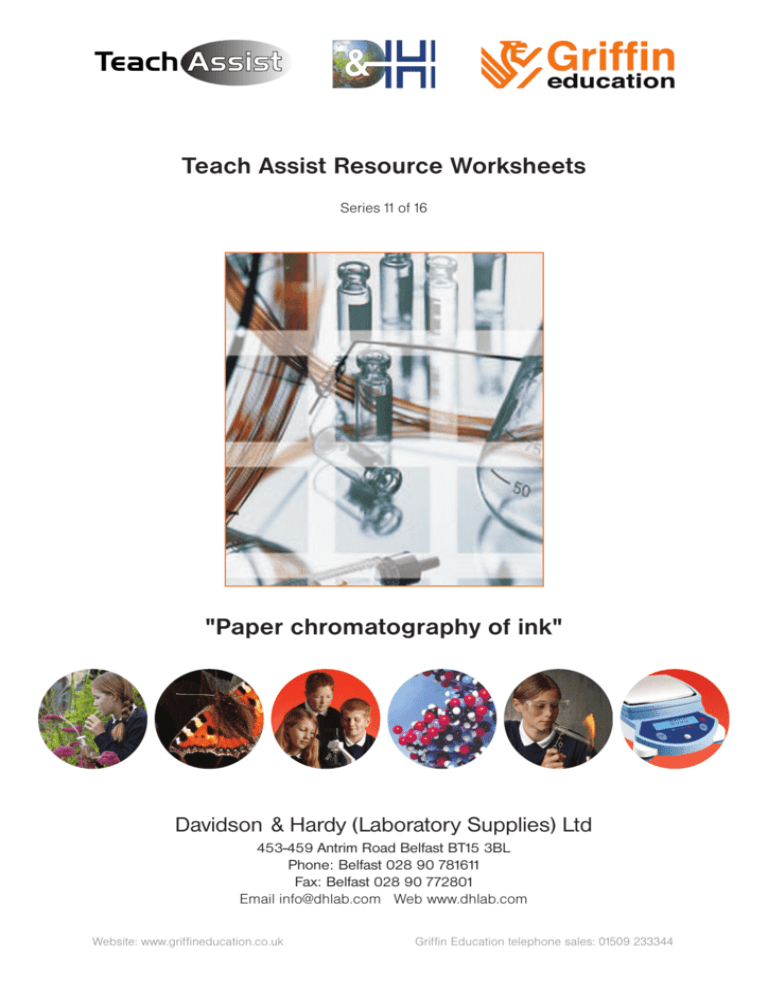 Paper chromatography of ink the Davidson & Hardy  Site