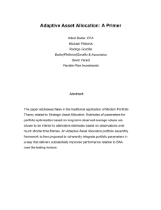 Adaptive Asset Allocation: A Primer