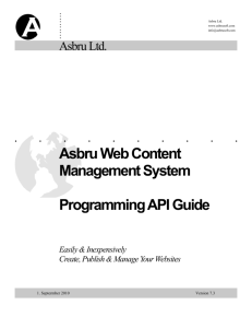 Programming API Guide - Mend-A
