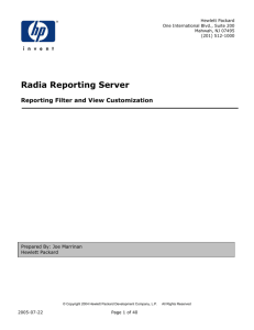 Radia Reporting Server - Hewlett Packard Enterprise Community