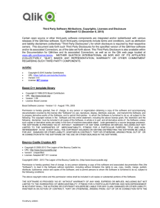 QlikView Third Party License Terms
