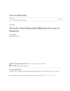 Towards a Non-Rationalist Inflationist Account of Intuitions