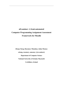 A Semi-automated Computer Programming Assignment Assessment