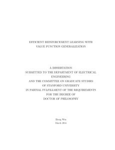 efficient reinforcement learning with value function