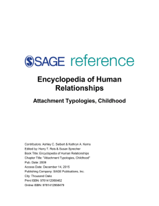 Attachment Typologies, Childhood - SAGE edge
