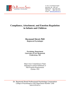 Compliance, Attachment, and Emotion Regulation in Infants and
