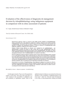Evaluation of the effectiveness of diagnostic & management