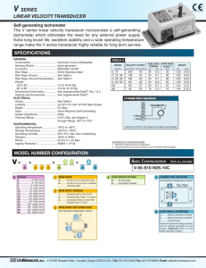 V SERIES LINEAR VELOCITY TRANSDUCER