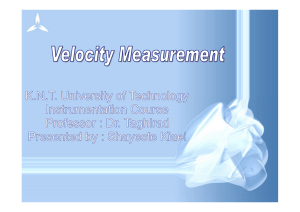 velocity measurement