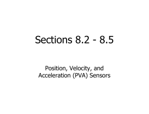 Chapter 8 - Position, Velocity and Acceleration Sensors