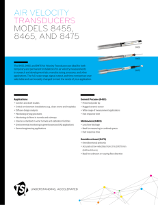 air velocity transducers models 8455, 8465, and 8475