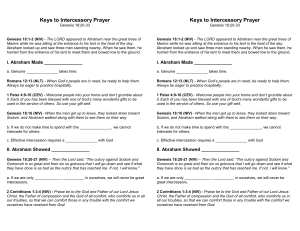 Keys to Intercessory Prayer Keys to Intercessory Prayer