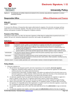 Electronic Signature - Business and Finance