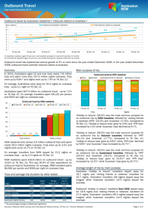Outbound Travel - Destination NSW