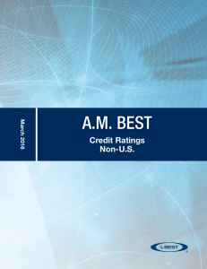 A.M. Best Credit Ratings (Non