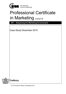 Assessing the Marketing Environment Case Study