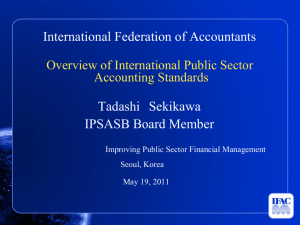 International Federation of Accountants Tadashi Sekikawa IPSASB