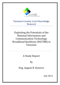 Research of the NICTBB in Tanzania