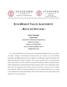 eco-design value alignment - Stanford Graduate School of Business