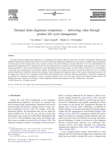 Demand chain alignment competence — delivering value through