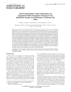 Internal Standardization−Atomic Spectrometry and Geographical