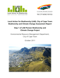 LAB Pioneer Biodiversity and Climate Change report Cape Town