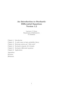 An Introduction to Stochastic Differential Equations