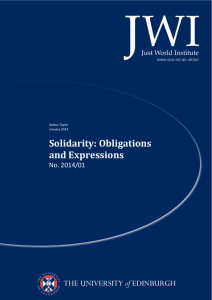 Solidarity: Obligations and Expressions