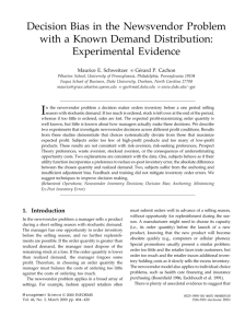 Decision Bias in the Newsvendor Problem with a Known Demand