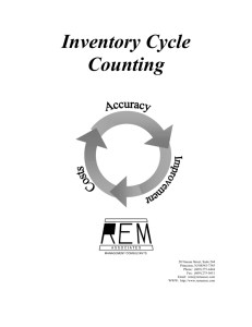 Inventory Cycle Counting - REM Associates of Princeton, Inc.