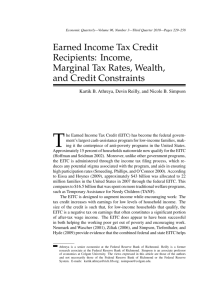 Earned Income Tax Credit Recipients: Income, Marginal Tax Rates