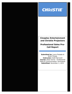 Professional Sales Pre-Call Report