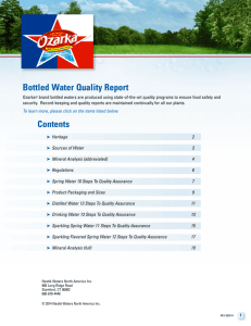 Ozarka Quality Report - Nestlé Waters North America