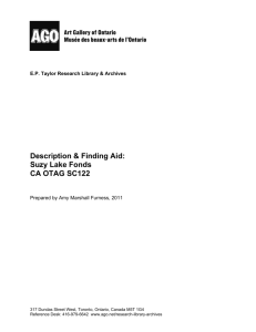 Description & Finding Aid: Suzy Lake Fonds CA OTAG SC122
