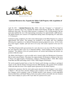 Lakeland Resources Inc. Expands the Midas Gold