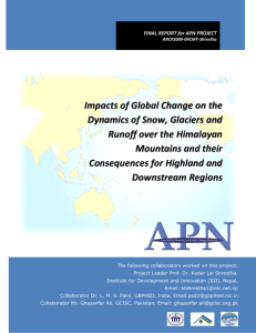 Impacts of Global Change on the Dynamics of Snow, Glaciers and