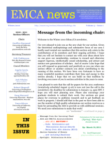 Winter 2010 Newsletter - American Sociological Association