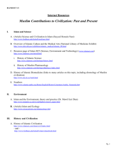 Muslim Contributions to Civilization: Past and Present