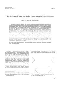 The role of context in Müller-Lyer illusion: The case of negative