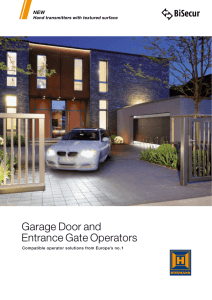 Garage Door and Entrance Gate Operators