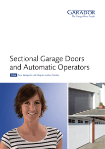 Sectional Garage Doors and Automatic Operators