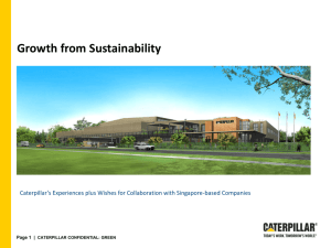Growth From Sustainability – Caterpillar's Experiences & Wishes for