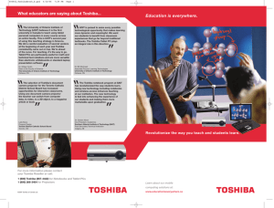 Toshiba Projectors in Education