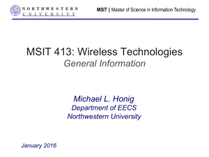 MSIT 413: Wireless Technologies